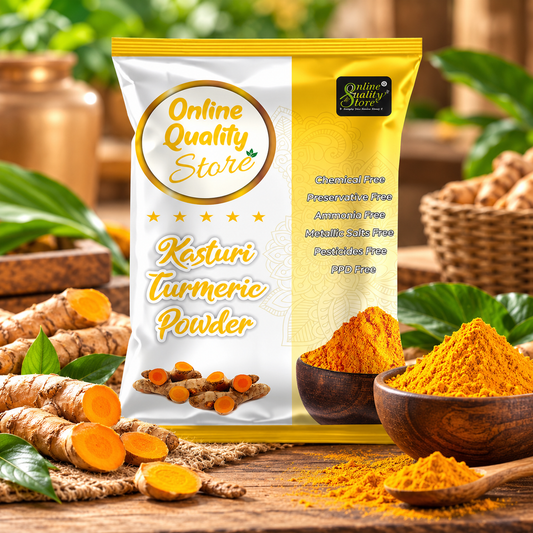 Online Quality Store Kasturi Haldi Powder Combo for Hair and Face_100 (100 g)