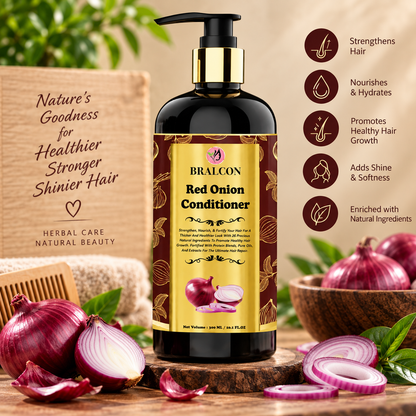BRALCON Red Onion Conditioner, Hair Strengthening & Nourishment - 300ml