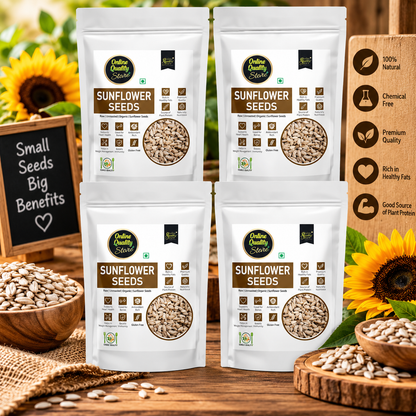 Online Quality Store Organic Sunflower Seeds-400g(100g x 4 Pack)|Protein & Fiber Rich Sunflower Seeds