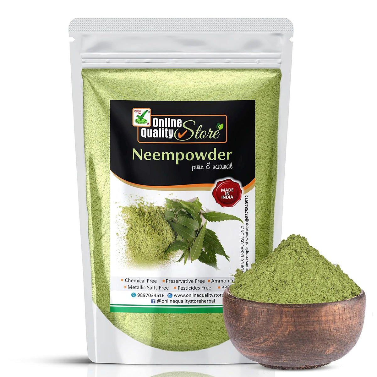 Online Quality Store multani mitti powder +Chandan Powder +Orange Peel Powder +Neem Powder +Rose Powder +free Pure Rose Water |Fuller's Earth , Bentonite Clay |sandalwood powder |santra chilka powder |face pack powder ,900g
