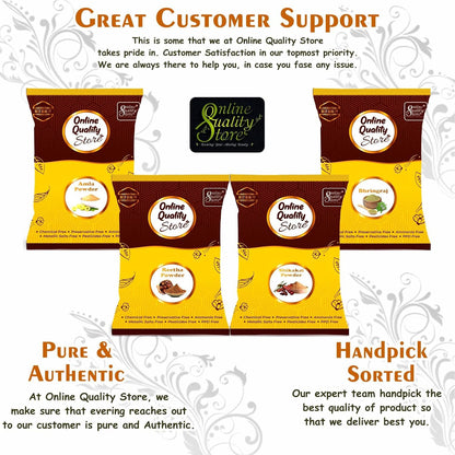 Amla Reetha Shikakai Bhringraj Powder - Organic offer of the day (350 Grams *4) - All are in separate packaging