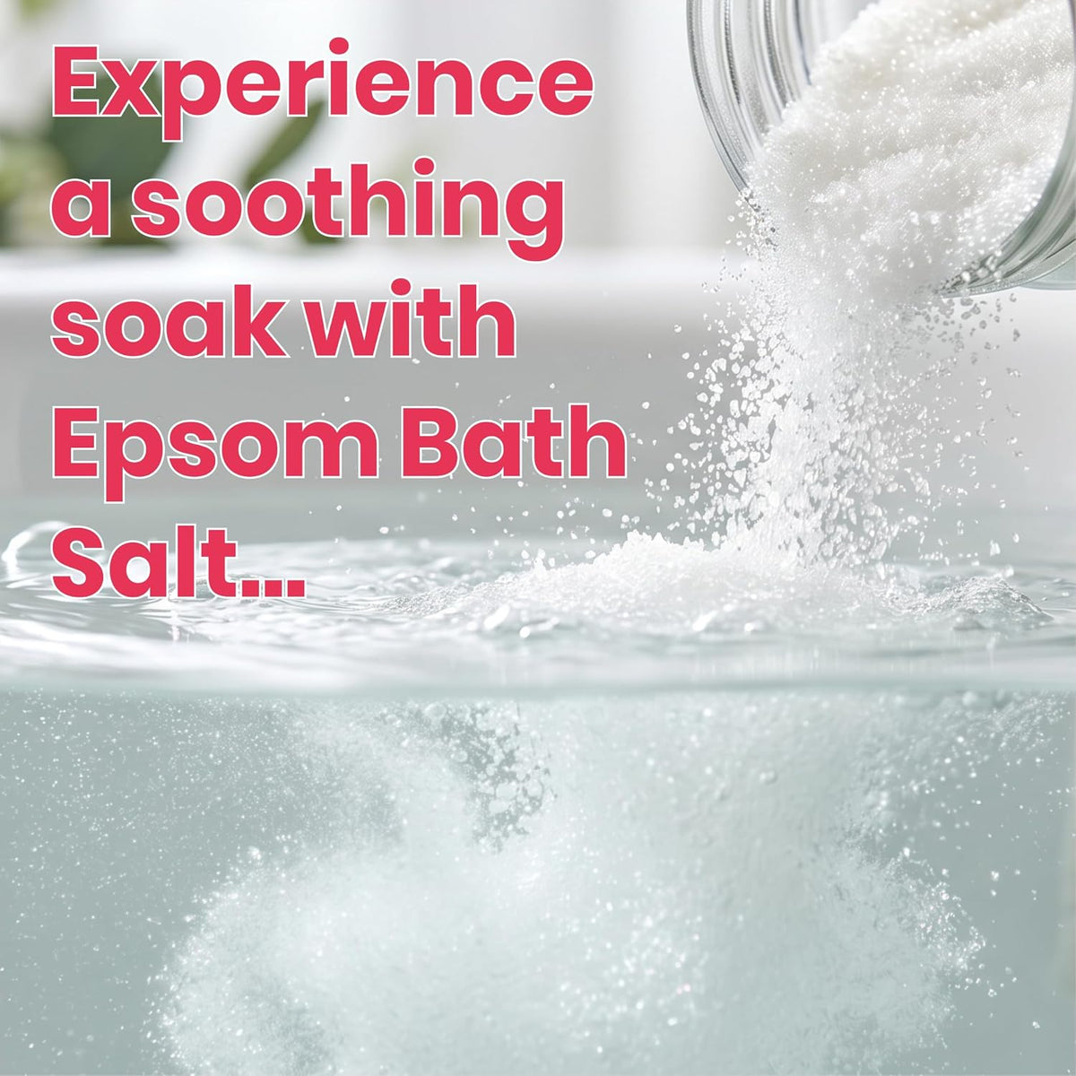 REORIC Pure Epsom Bath Salt 900g (Pack of 9 x 100g)