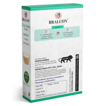 BRALCON Zinc Oxide non nano Powder - 100g