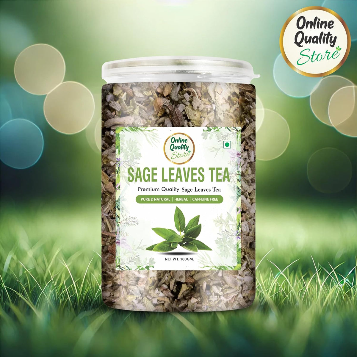 Online Quality Store Dried Sage Leaves Tea 100gm | 100% Pure & Original Sage Leaves Herbal Tea