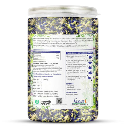 BRALCON Organic Herbal Tea Combo Pack- Hibiscus Flower Tea, Butterfly Pea Flower Tea, Rose Flower Tea- 300g(100g x 3 Pack)
