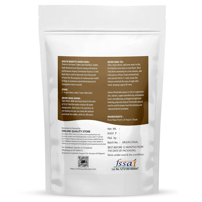 Online Quality Store Arjun Ki Chaal-400g|Terminalia Arjuna bark/Chaal Used to Maintain Blood Pressure