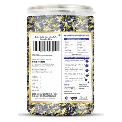 Online Quality Store Organic Butterfly Pea Flower Tea-100g | 100 % Natural Herbal Tea | Blue Pea Tea