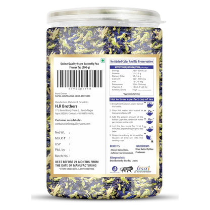 Online Quality Store Butterfly Pea Flower Tea, Lemongrass Herbal Tea Combo-200g Each | Reduce Stress