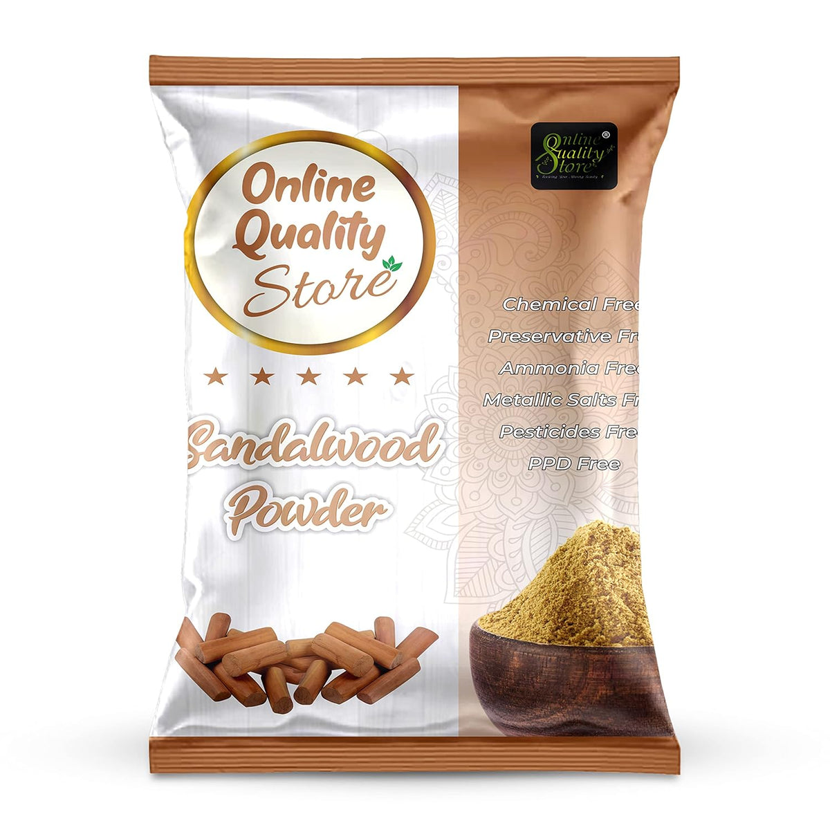 Online Quality Store Kasturi Turmeric Powder for Face + Pure Organic Sandalwood Powder |kasturi haldi powder,wild turmeric powder,kasturi manjal |chandan powder for face,skin(Pack of 2 ,100g each ,Total 200g Pack)