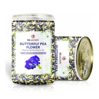 BRALCON Hibiscus Flower Tea and Butterfly Pea Flower Tea- 100g(50g x 2 Pack)