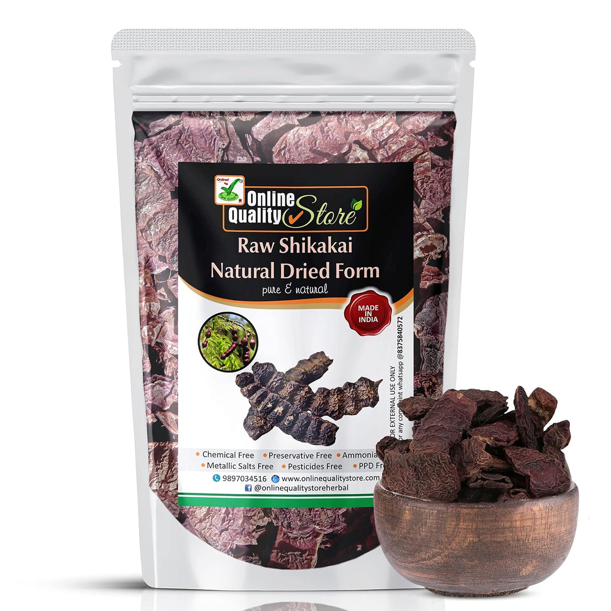 Online Quality Store Reetha Amla Shikakai (Raw Form) Combo Pack, 900 g (Pack of 3)