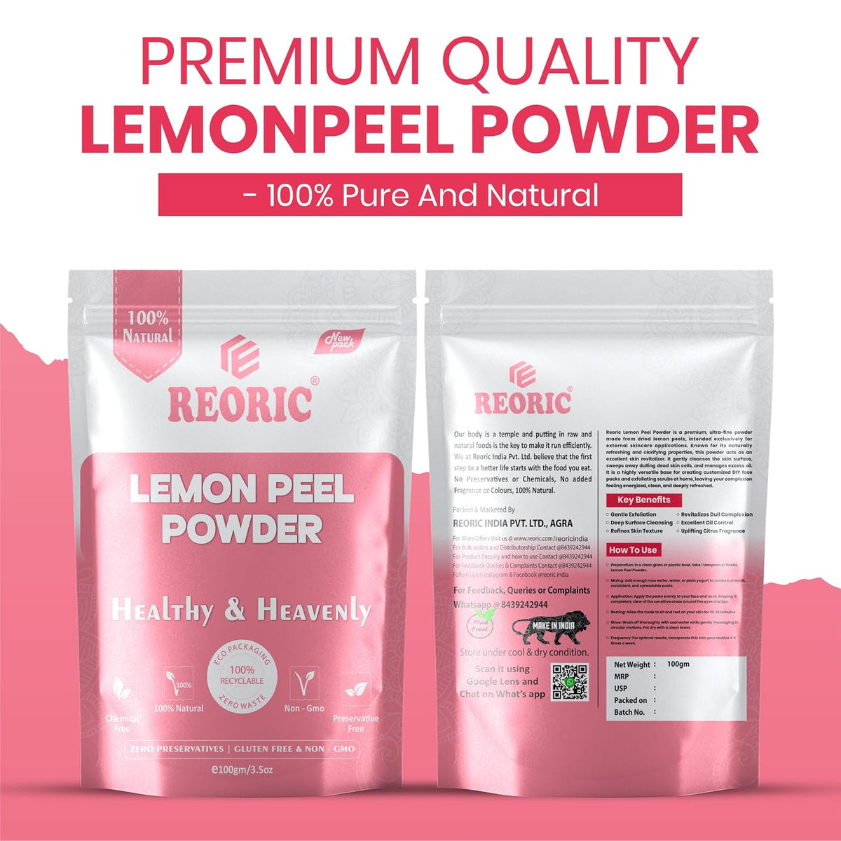 REORIC Lemon Peel Powder 100g