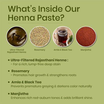 REORIC Ready to Use Henna Paste for Hair 200g