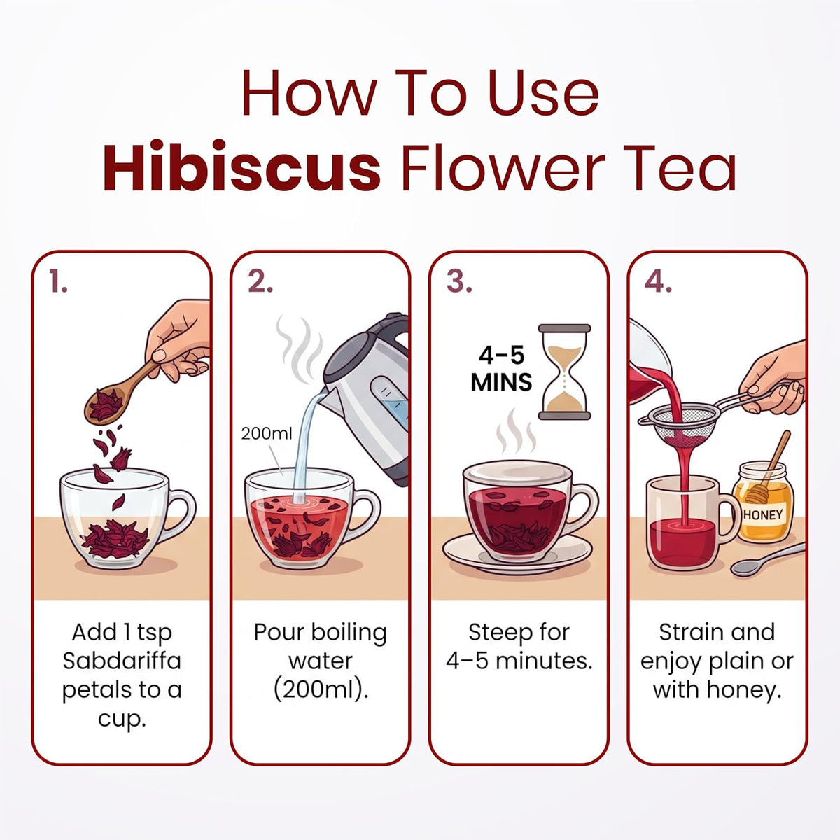 REORIC Dried Hibiscus Flower Tea 50g