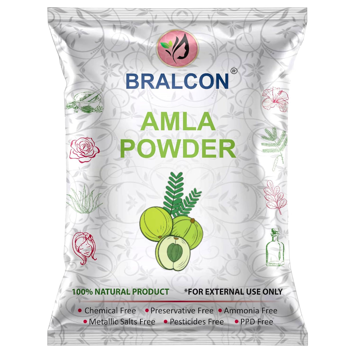 Amla, Reetha, Shikakai, Hibiscus, Bhringraj - 100g each (100 X 5 Pack) || Natural Herbal Powder Combo for Hairs || Chemical Free (Pack of 5, 100g each, Total 500 g Pack)