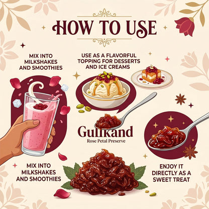 REORIC Gulkand Rose Petal Preserve 400g