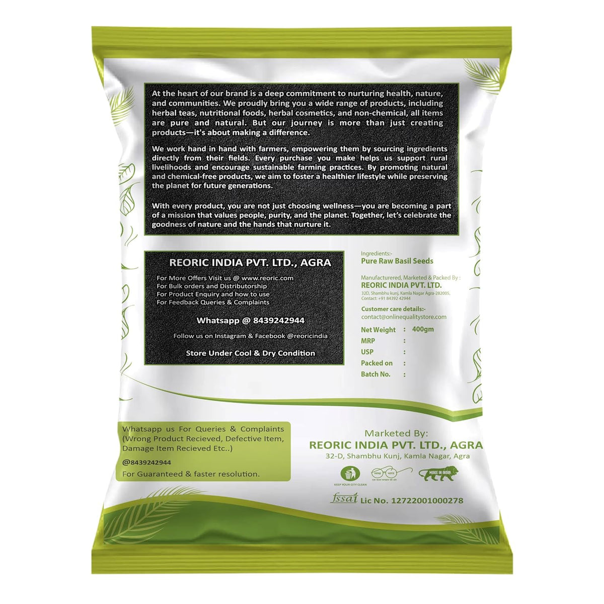 BRALCON Sabja Seeds -400g