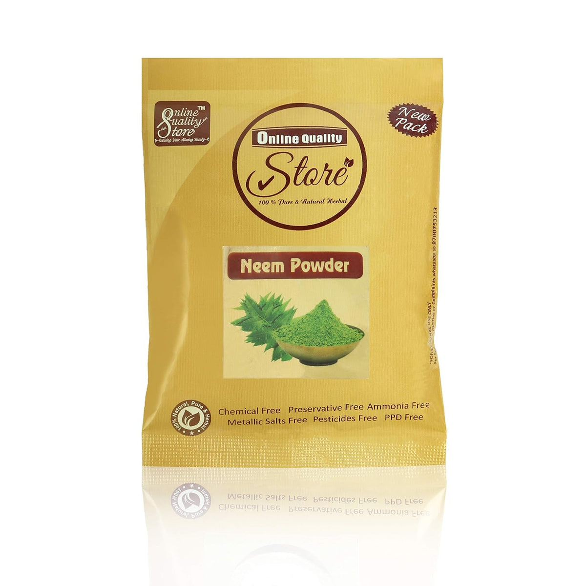 Online Quality Store Neem Powder (Azadirachta indica) Anti-Dandruff Hair DIY Packs & Anti Acne Face Packs (50g, Pack of 1)