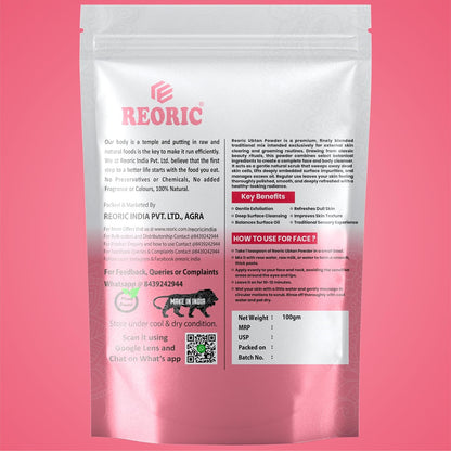 REORIC Kasturi Turmeric, Rose & Ubtan Powder Face Pack 300g (100g Pack of 3)