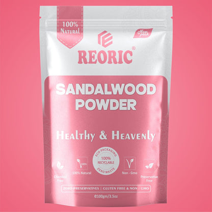 REORIC Sandalwood and Kasturi Turmeric Powder Combo 200g (100g Pack of 2)