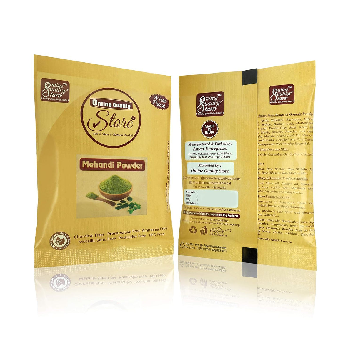 Online Quality Store Indigo Powder For Black Hair + Mehendi Powder |Natural Indigo (Indigofera Tinctoria) Powder for hair black |Natural Black Dye |Indigo Powder Organic |Natural dye |heena powered for hair |heena mehandi for hair,100g