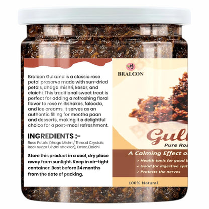 BRALCON Natural Gulkand (Rose Petal Jam) - 400g