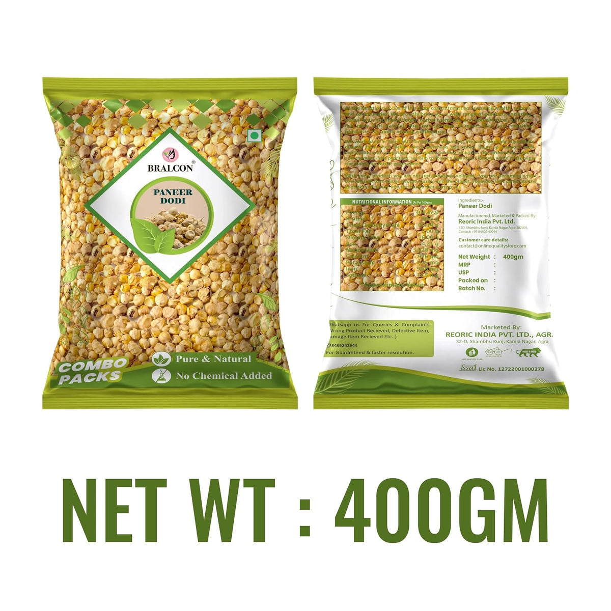 BRALCON Paneer Dodi - 100g(Pack of 4)