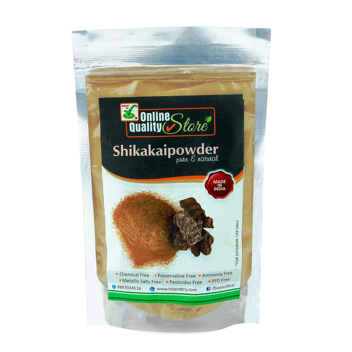 Online Quality Store Shikakai Powder |Natural Hair Cleanser For Deep Cleansing and soft hairs |Acacia concinna for Hair Care | Shikakai Powder for Hair | Shikakai Powder Organic | Shikakai Powder for Hair Wash | Shikakai Powder for Skin ,100g