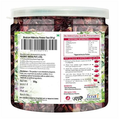 BRALCON Organic Hibiscus Flower Tea- 50g