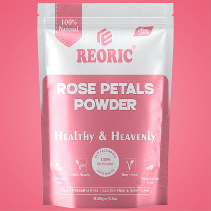 REORIC Kasturi Turmeric, Rose & Ubtan Powder Face Pack 300g (100g Pack of 3)