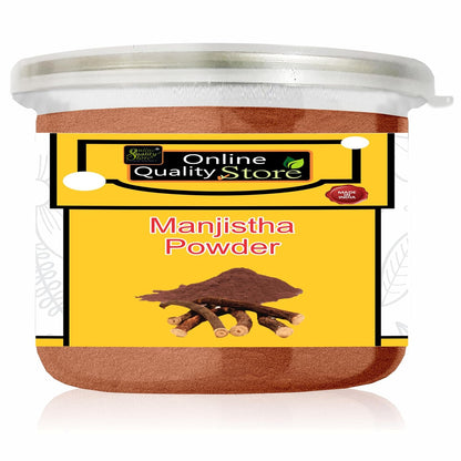Online Quality Store Organic Manjistha Powder, 100g |Rubia Cordifolia |100% Pure & Natural Manjistha Powder for Skin Whitening| Manjistha Powder for face, Hair Care & Skin Care