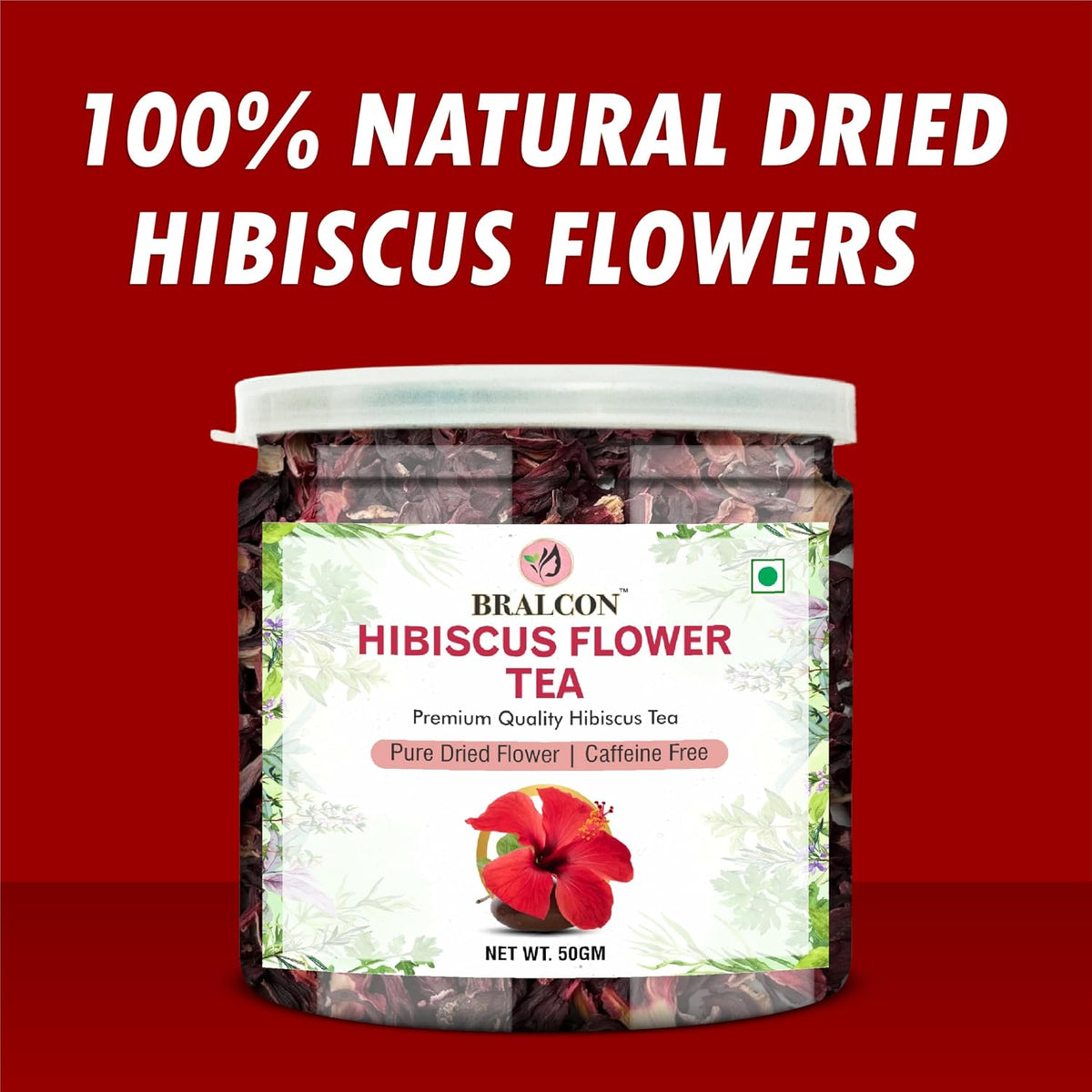 BRALCON Organic Hibiscus Flower Tea- 50g
