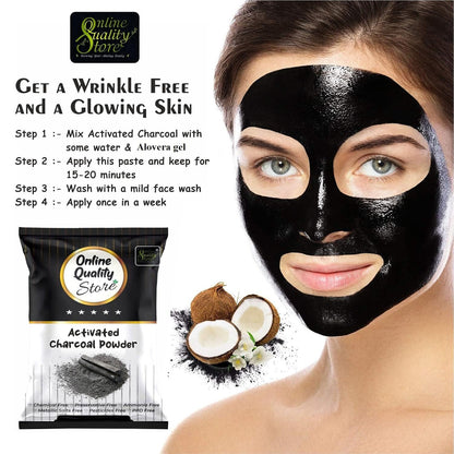 Online Quality Store Herbal Powder Combo for Hair and Face (Activated Charcoal)