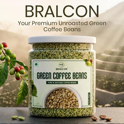 BRALCON Natural Unroasted Green Coffee Beans - 300g
