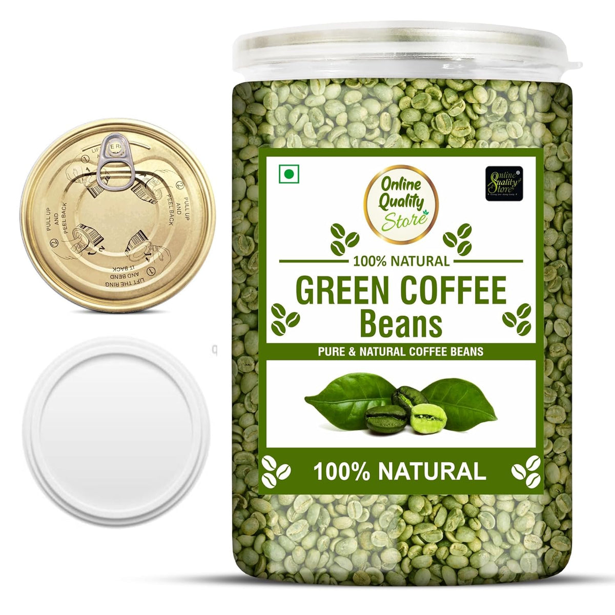Online Quality Store Green Coffee Beans - 300g | Pure & Natural Coffee Beans for Weight Loss Management
