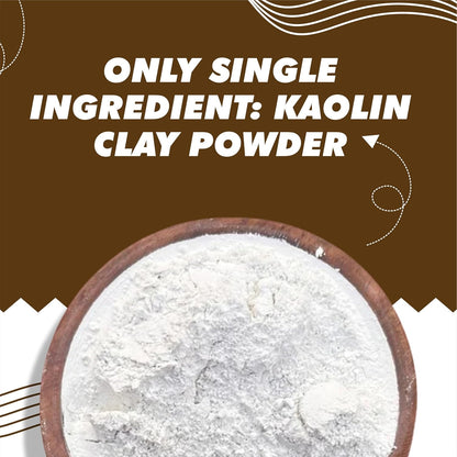 BRALCON Pure Kaolin Clay Powder 100gm – Natural Cosmetic Grade, Gentle for DIY Skincare & Face Masks
