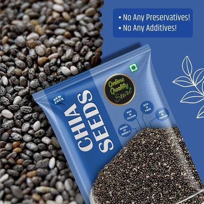 Online Quality Store Organic Chia Seeds -100gm | Omega 3 and rich in Fiber, Calcium & Protien