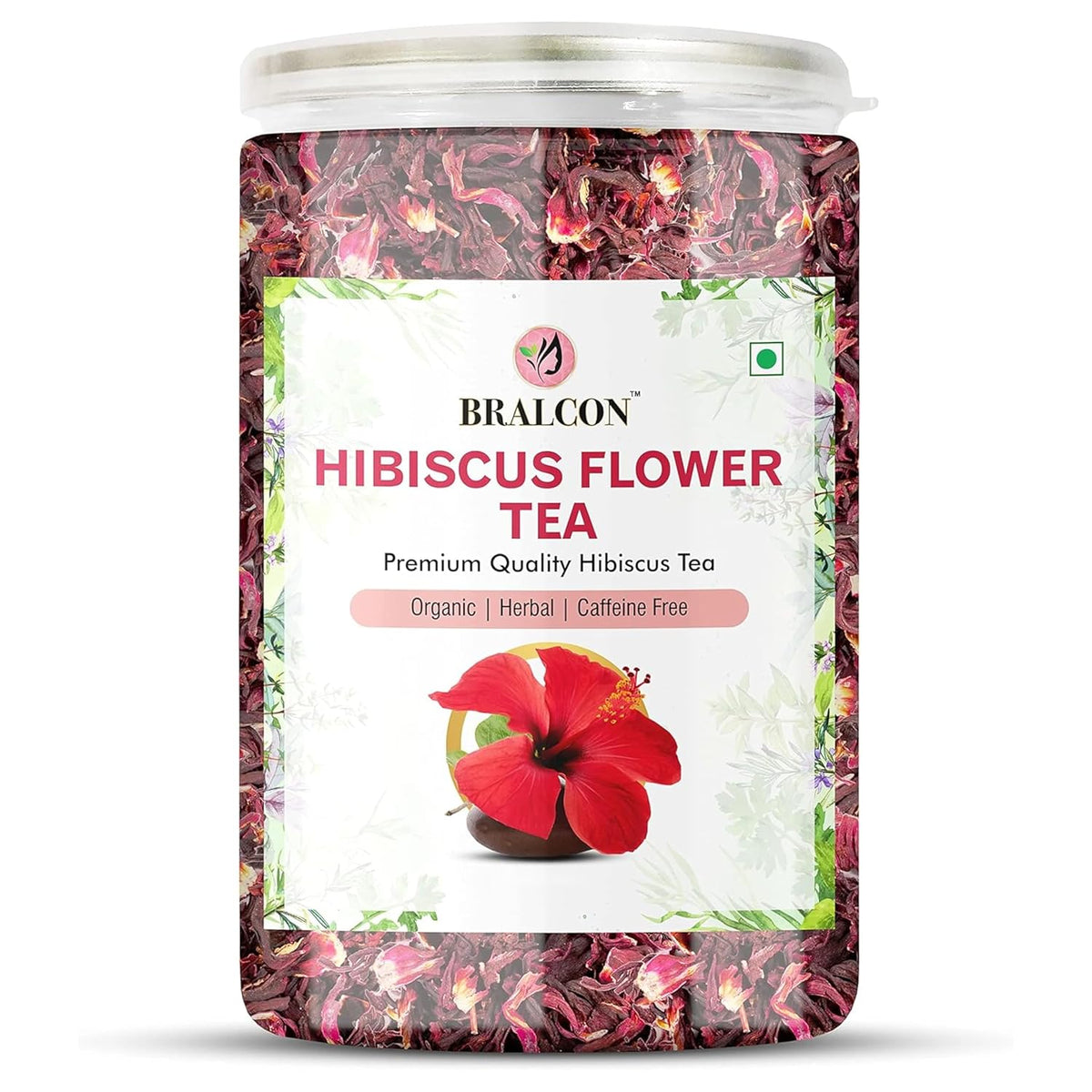 BRALCON Hibiscus Flower Tea and Butterfly Pea Flower Tea- 100g(50g x 2 Pack)
