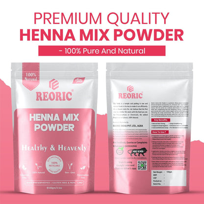 REORIC Henna Mix Powder for Natural Hair Color -100g