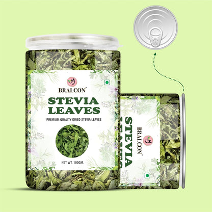 BRALCON Sugarfree Sweetener - 100% Pure Stevia Leaves Extract - Natural Stevia Dry Leaves 100gm