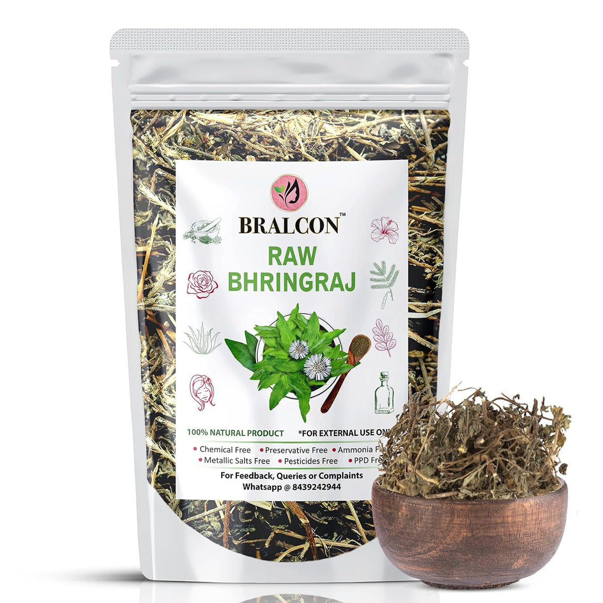 BRALCON Organic Raw Bhringraj -100g