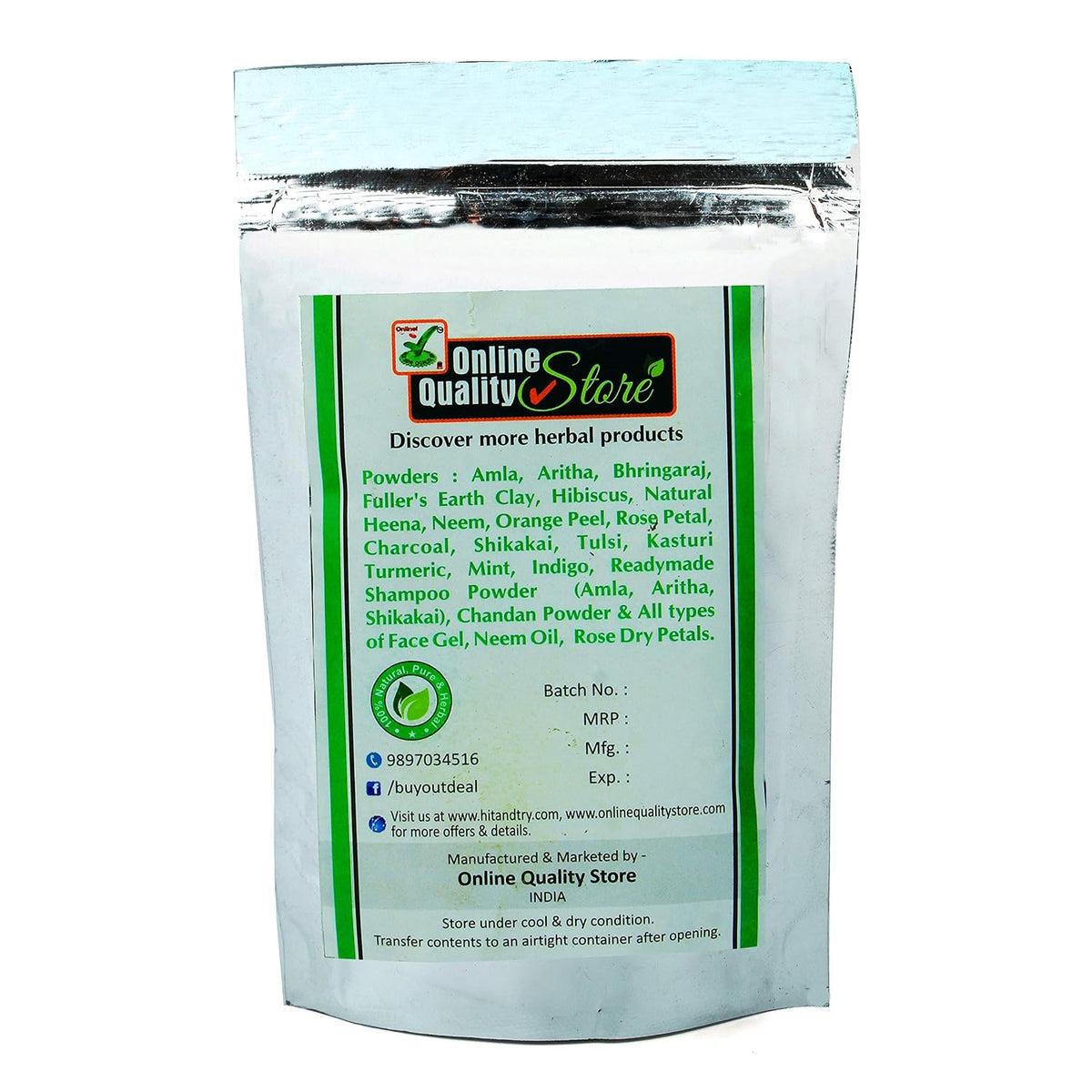Online Quality Store Shikakai Powder |Natural Hair Cleanser For Deep Cleansing and soft hairs |Acacia concinna for Hair Care | Shikakai Powder for Hair | Shikakai Powder Organic | Shikakai Powder for Hair Wash | Shikakai Powder for Skin ,100g