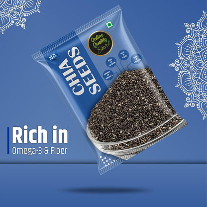 Online Quality Store Organic Combo of Chia, Watermelon, Pumpkin,Sunflower,Flax Seeds-500gm(100gm x 5)