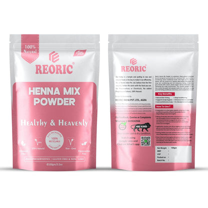 REORIC Henna Mix Powder for Natural Hair Color -100g