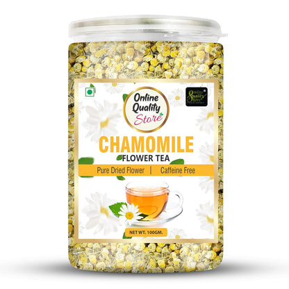 Online Quality Store Organic Chamomile Flower Tea - 100g | Caffeine Free Herbal Tea| Chamomile Tea