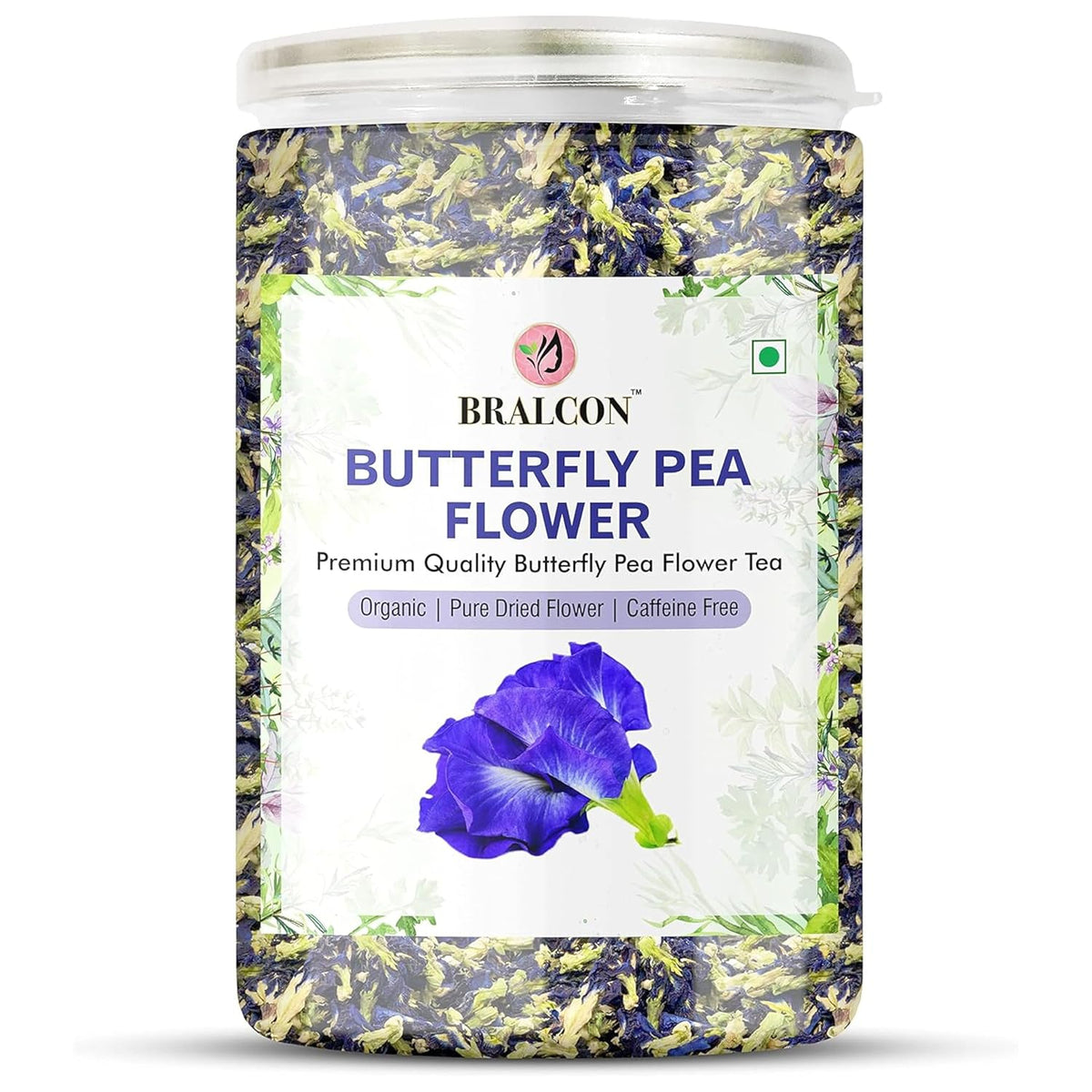 BRALCON Hibiscus Flower Tea and Butterfly Pea Flower Tea- 100g(50g x 2 Pack)
