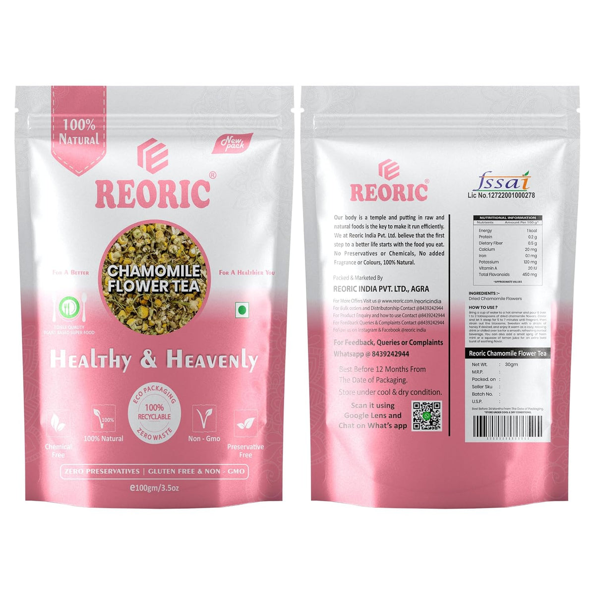 REORIC Chamomile Flower Tea 30g
