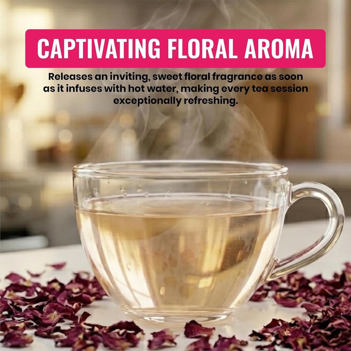 BRALCON Dried Rose Flower Petals Herbal Tea - 30g