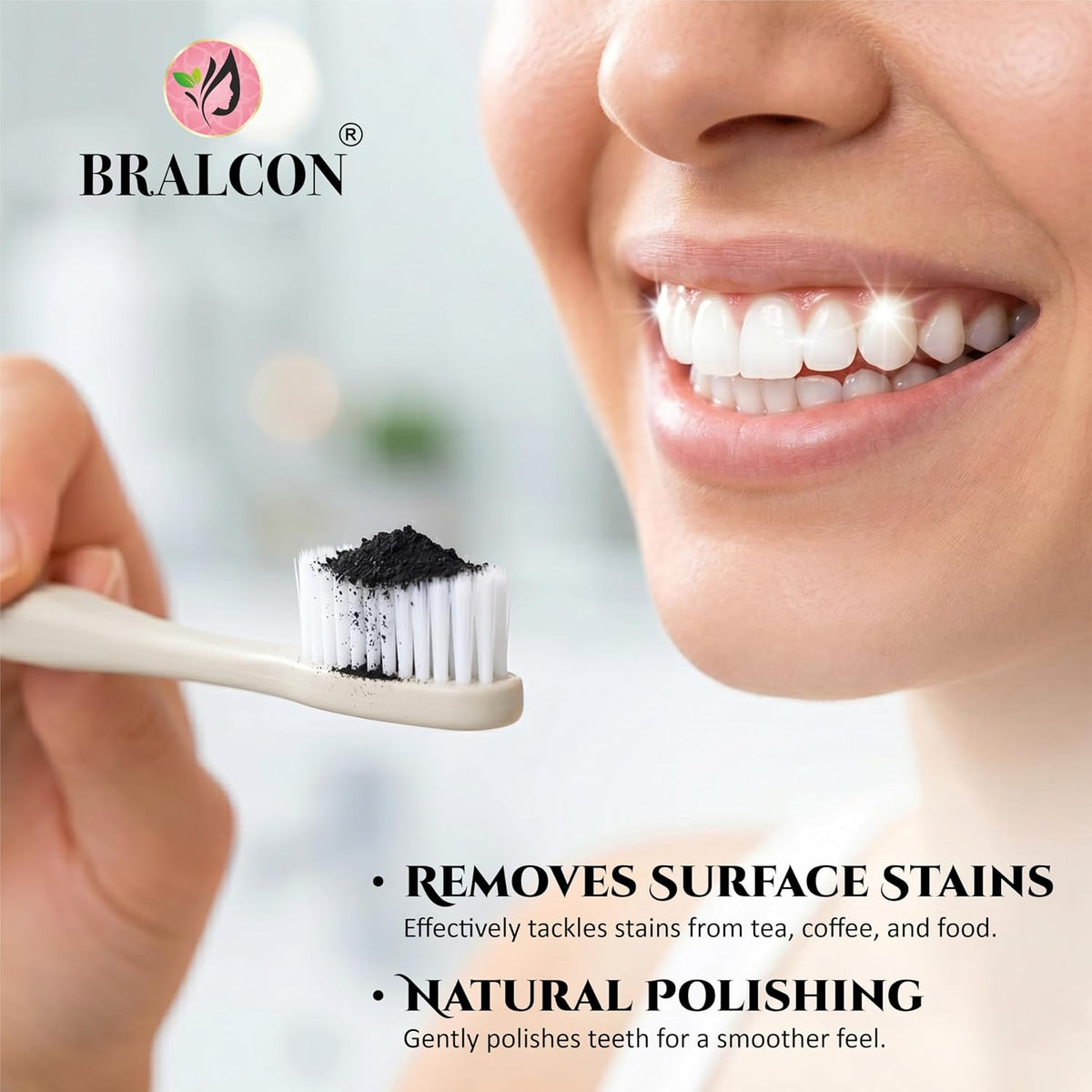 Bralcon Activated Charcoal Teeth Powder -50g