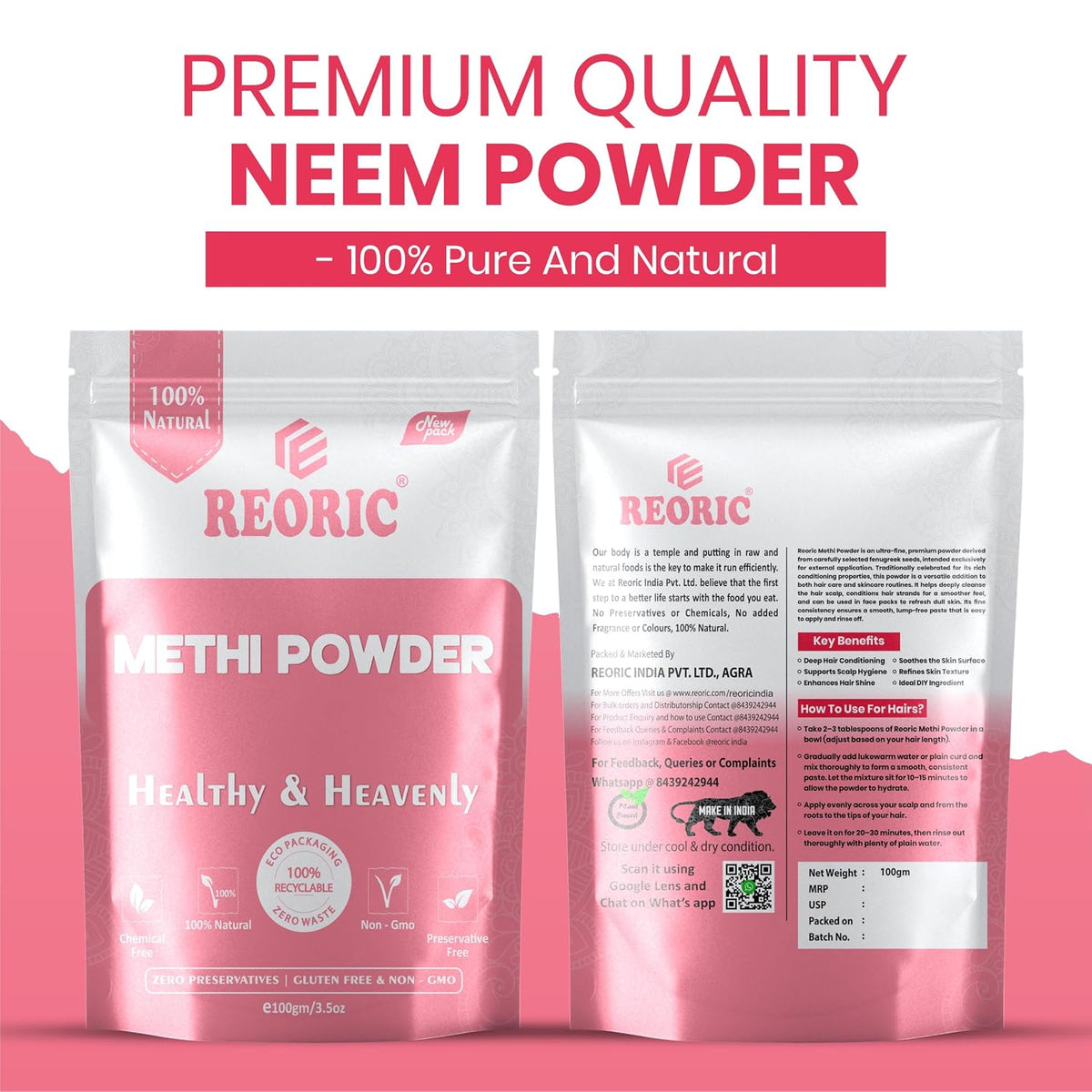REORIC Methi Powder for Hair Care -100g